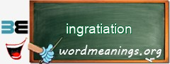 WordMeaning blackboard for ingratiation